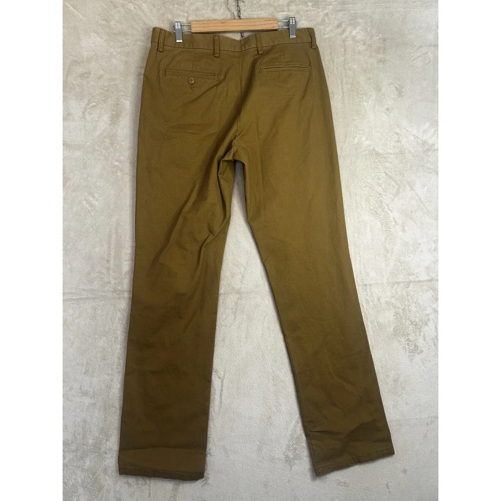 Old Navy Ultimate Straight Chino Pants Mens‎ 34x36 Brown Cotton Stretch Trousers